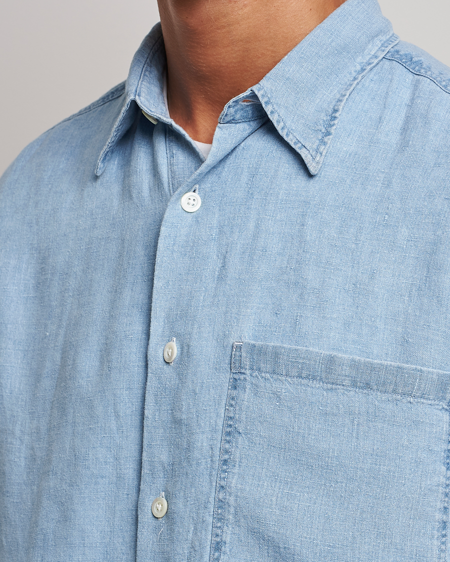 Herr | Skjortor | NN07 | Quinn Linen Shirt Light Indigo