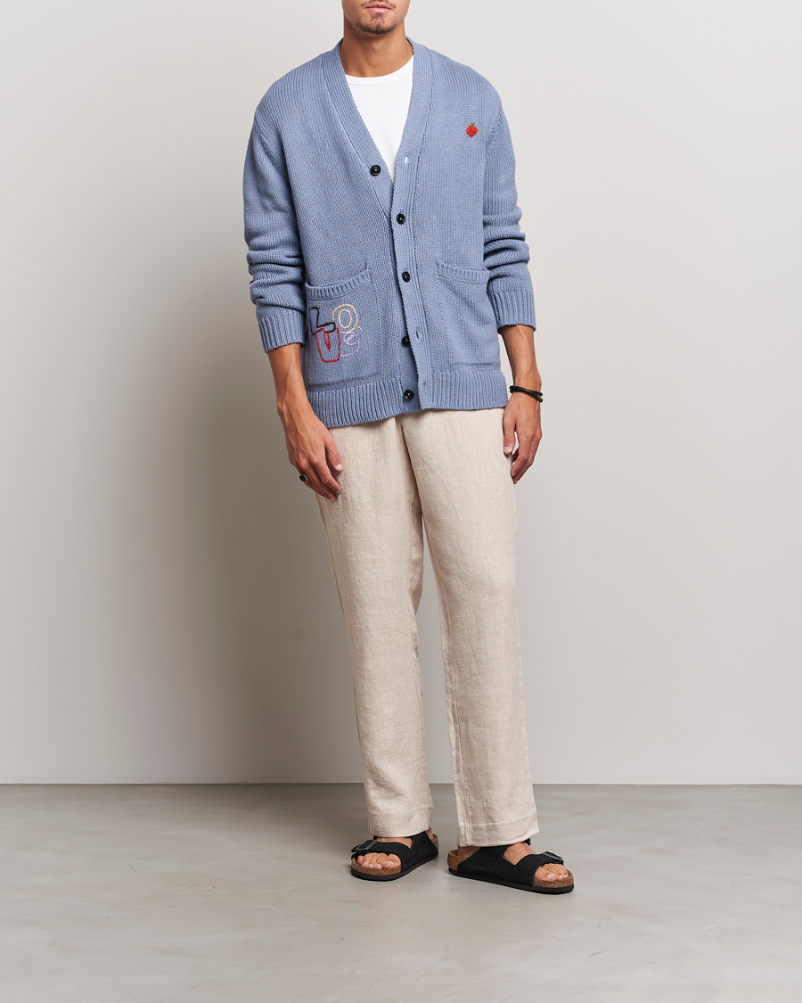Herr | Tröjor | NN07 | Milton Knitted Cardigan Ashley Blue Mel