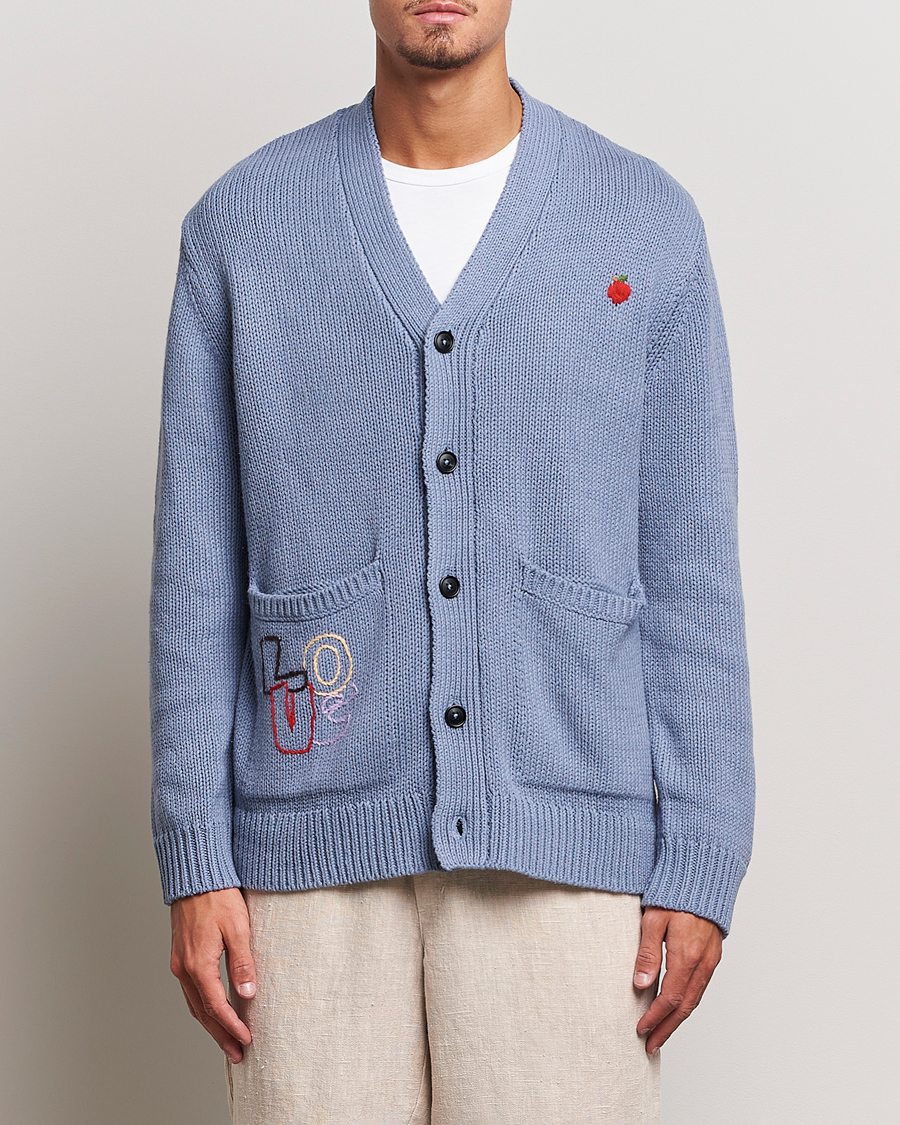 Herr |  | NN07 | Milton Knitted Cardigan Ashley Blue Mel