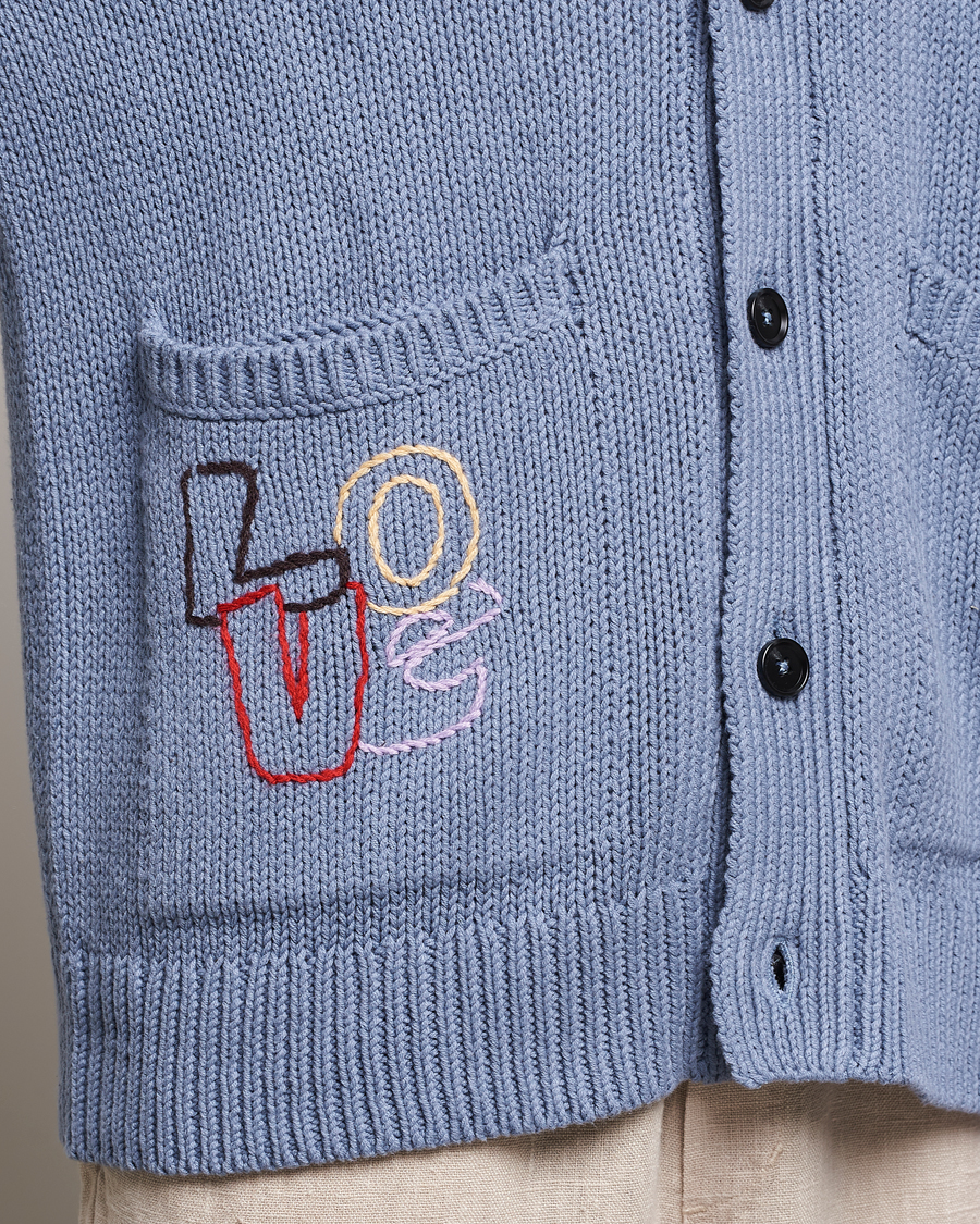 Herr | Tröjor | NN07 | Milton Knitted Cardigan Ashley Blue Mel