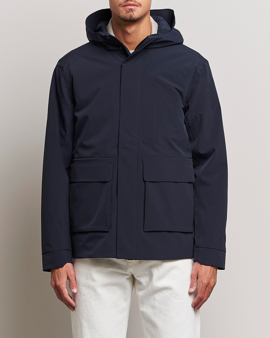 Herr | 60% rea | NN07 | Greg Primaloft Hooded Jacket Navy