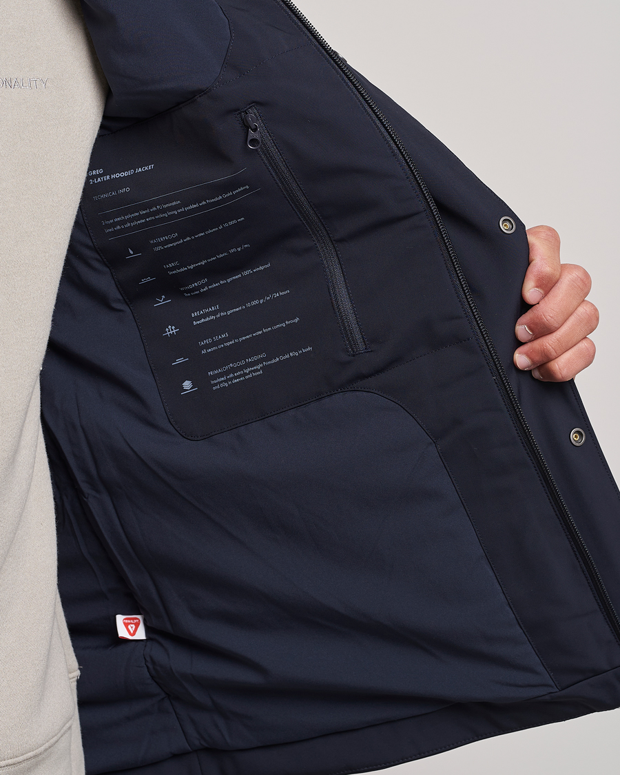 Herr | Jackor | NN07 | Greg Primaloft Hooded Jacket Navy