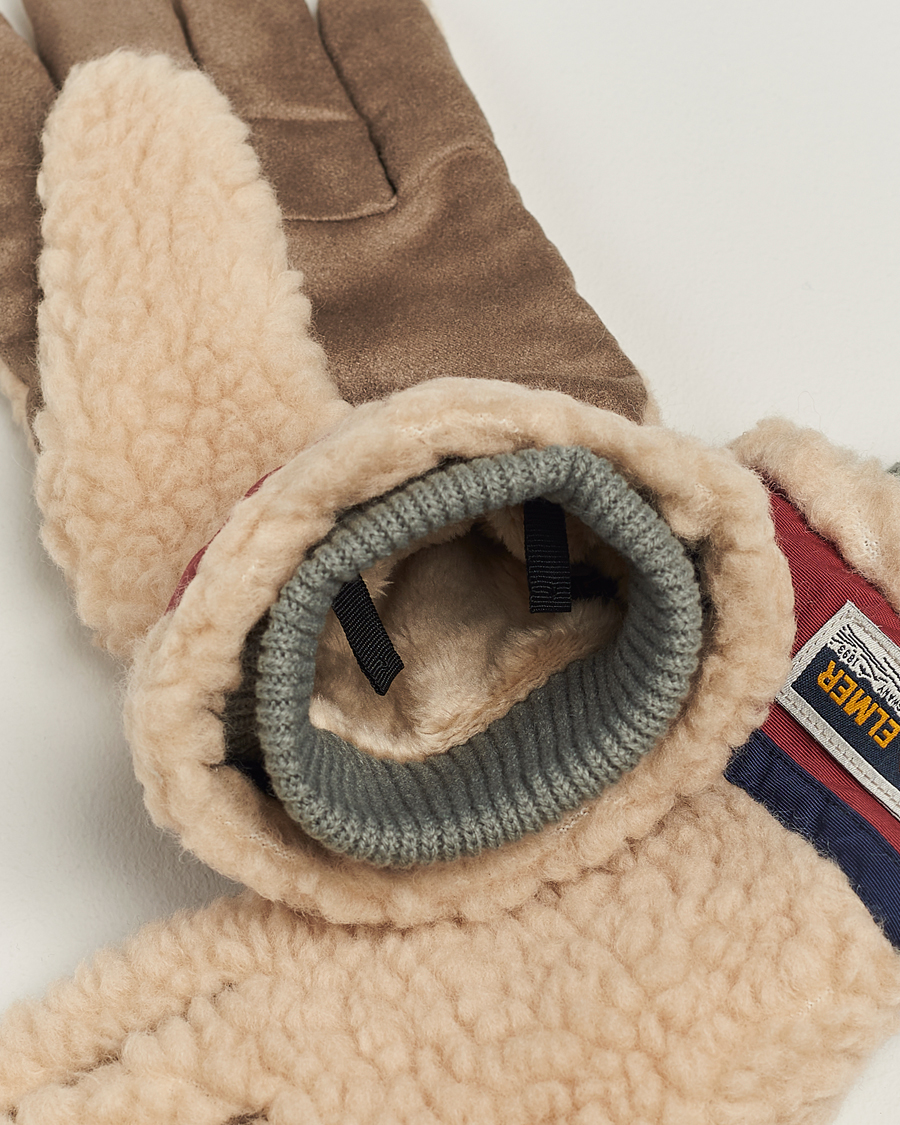 Herr | Elmer by Swany Sota Wool Teddy Gloves Beige/Wine | Elmer by Swany | Sota Wool Teddy Gloves Beige/Wine