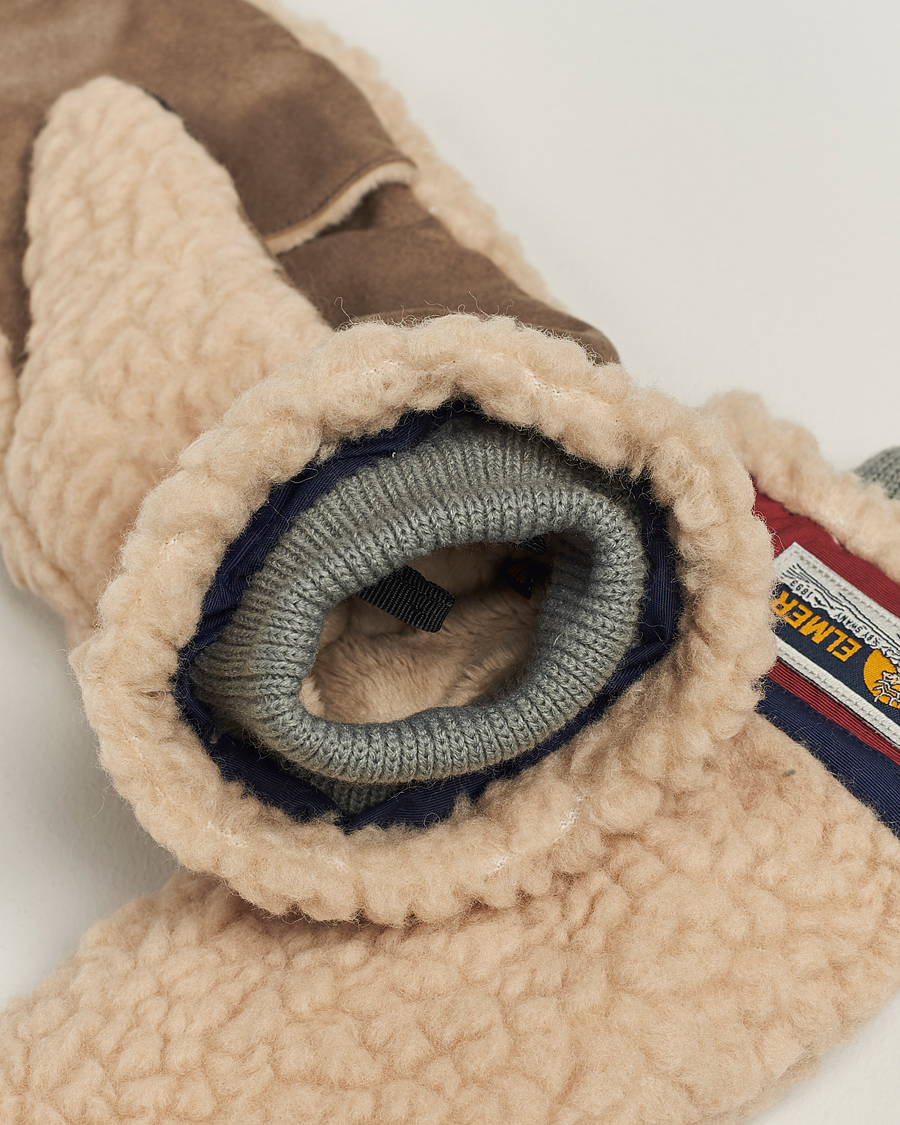 Herr | Elmer by Swany Miyo Wool Teddy Mittens Beige/Wine | Elmer by Swany | Miyo Wool Teddy Mittens Beige/Wine