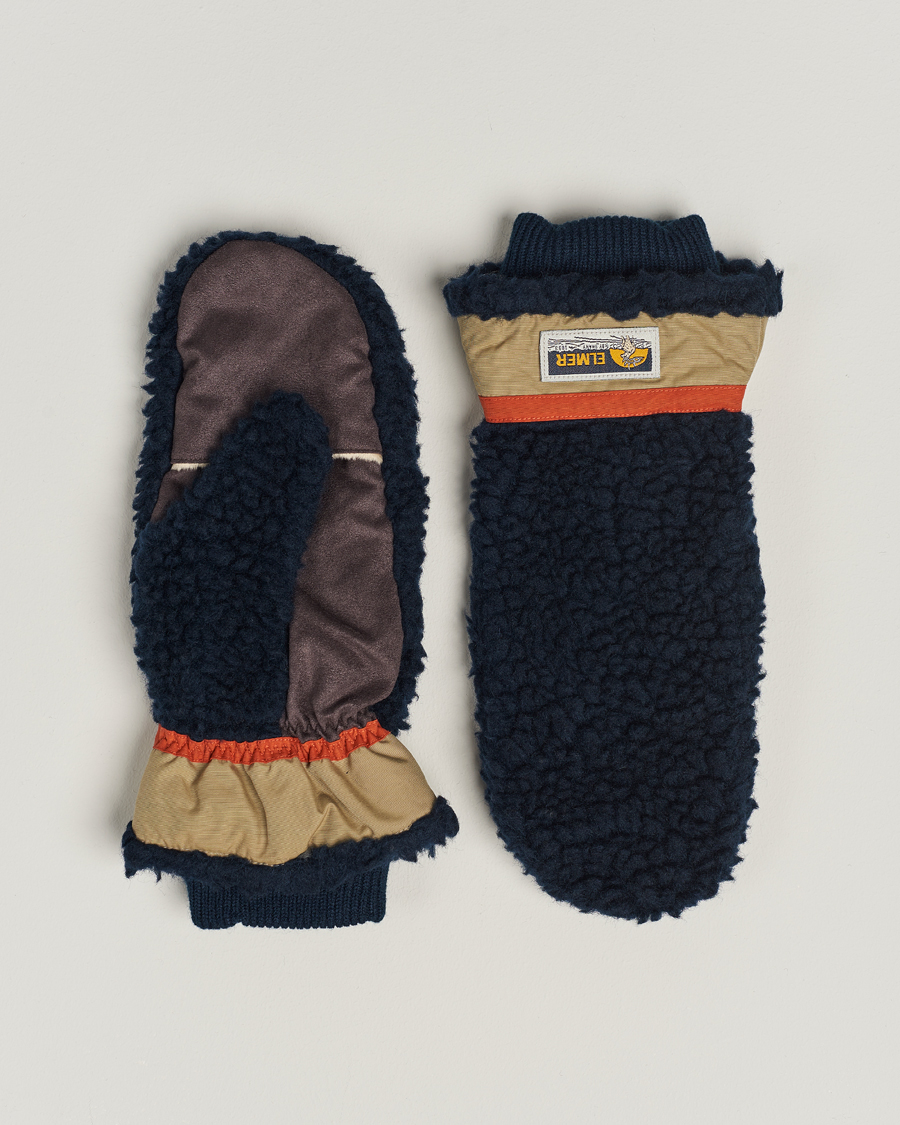 Herr | Elmer by Swany Miyo Wool Teddy Mittens Navy | Elmer by Swany | Miyo Wool Teddy Mittens Navy