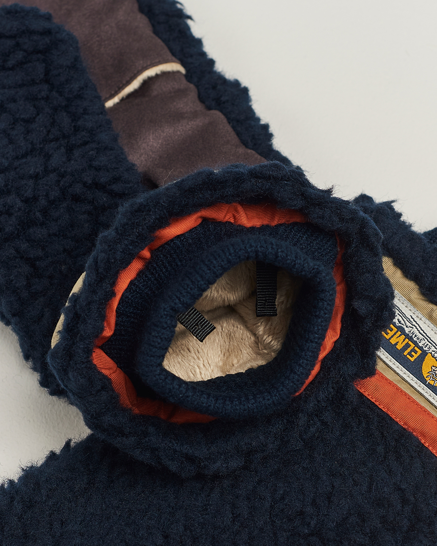 Herr | Elmer by Swany Miyo Wool Teddy Mittens Navy | Elmer by Swany | Miyo Wool Teddy Mittens Navy