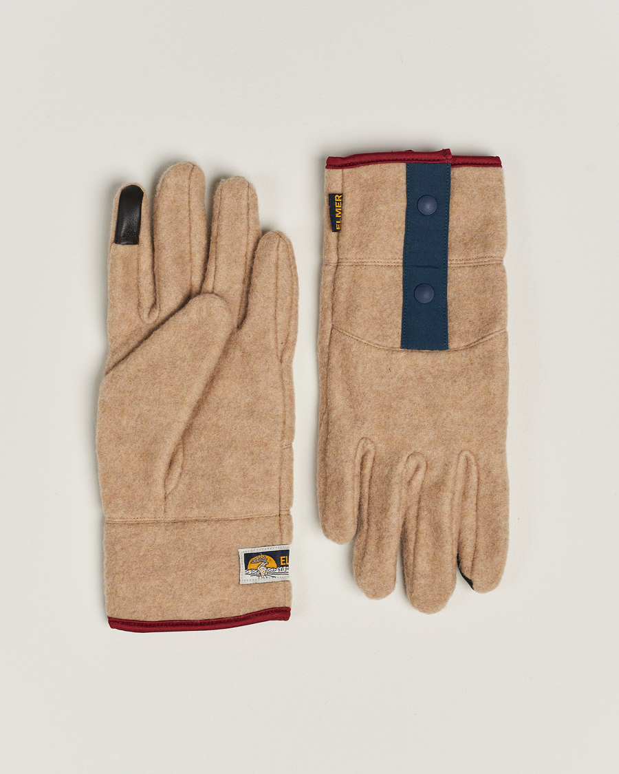 Herr | Handskar | Elmer by Swany | Recycled Wool Fleece Gloves Camel