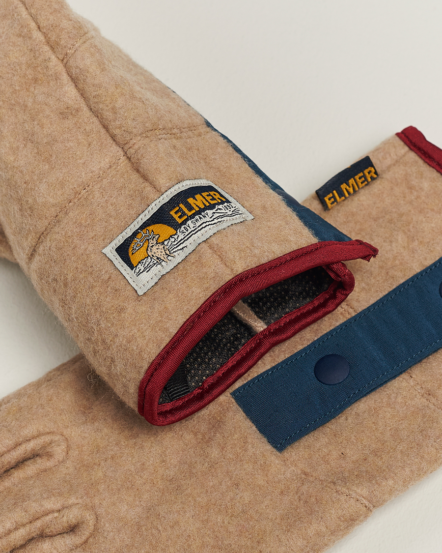 Herr | Handskar | Elmer by Swany | Recycled Wool Fleece Gloves Camel