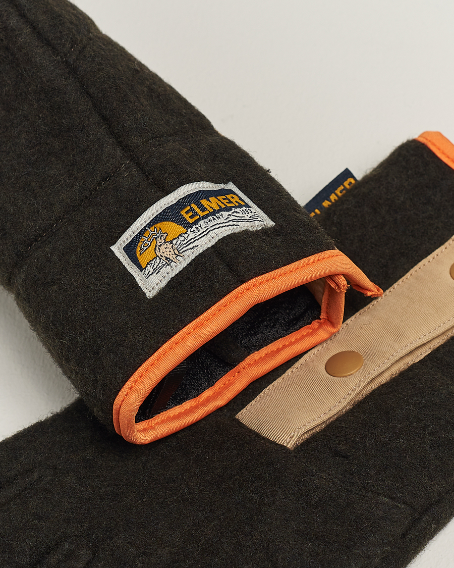 Herr | Handskar | Elmer by Swany | Recycled Wool Fleece Gloves Dark Brown
