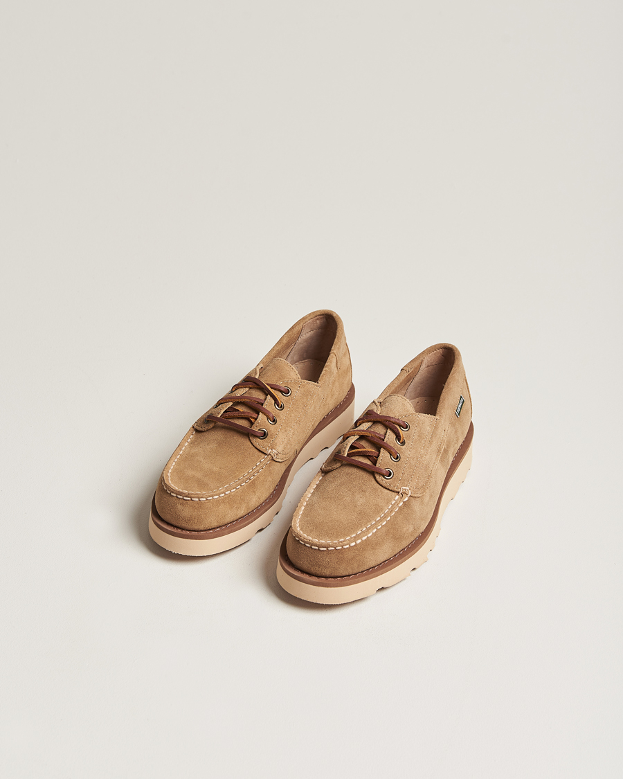 Herr | Mockaskor | Sebago | Askookfield Suede Boat Shoe Beige Camel