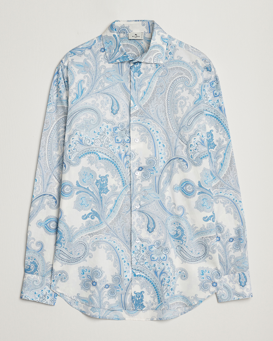 Herr | Skjortor | Etro | Slim Fit Paisley Shirt Azzurro