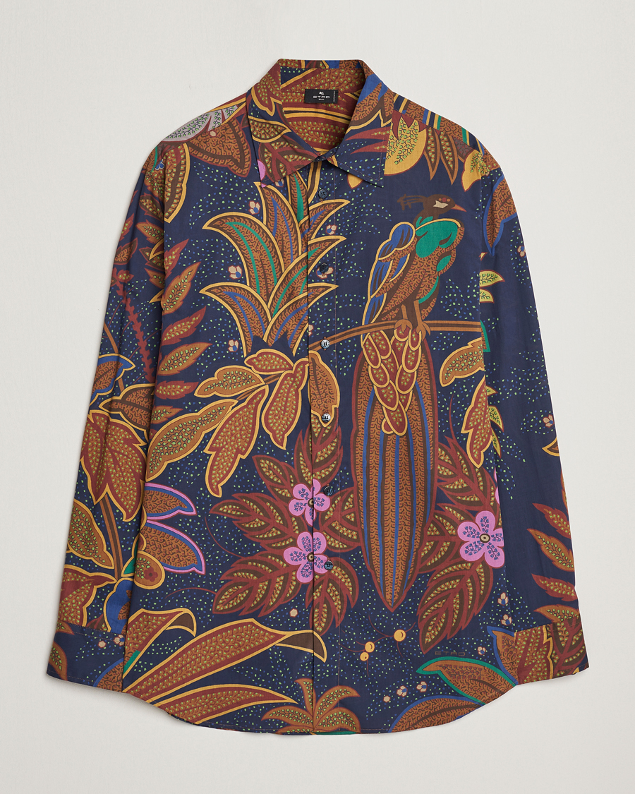 Herr | Skjortor | Etro | Oversize Jungle Printed Shirt Navy