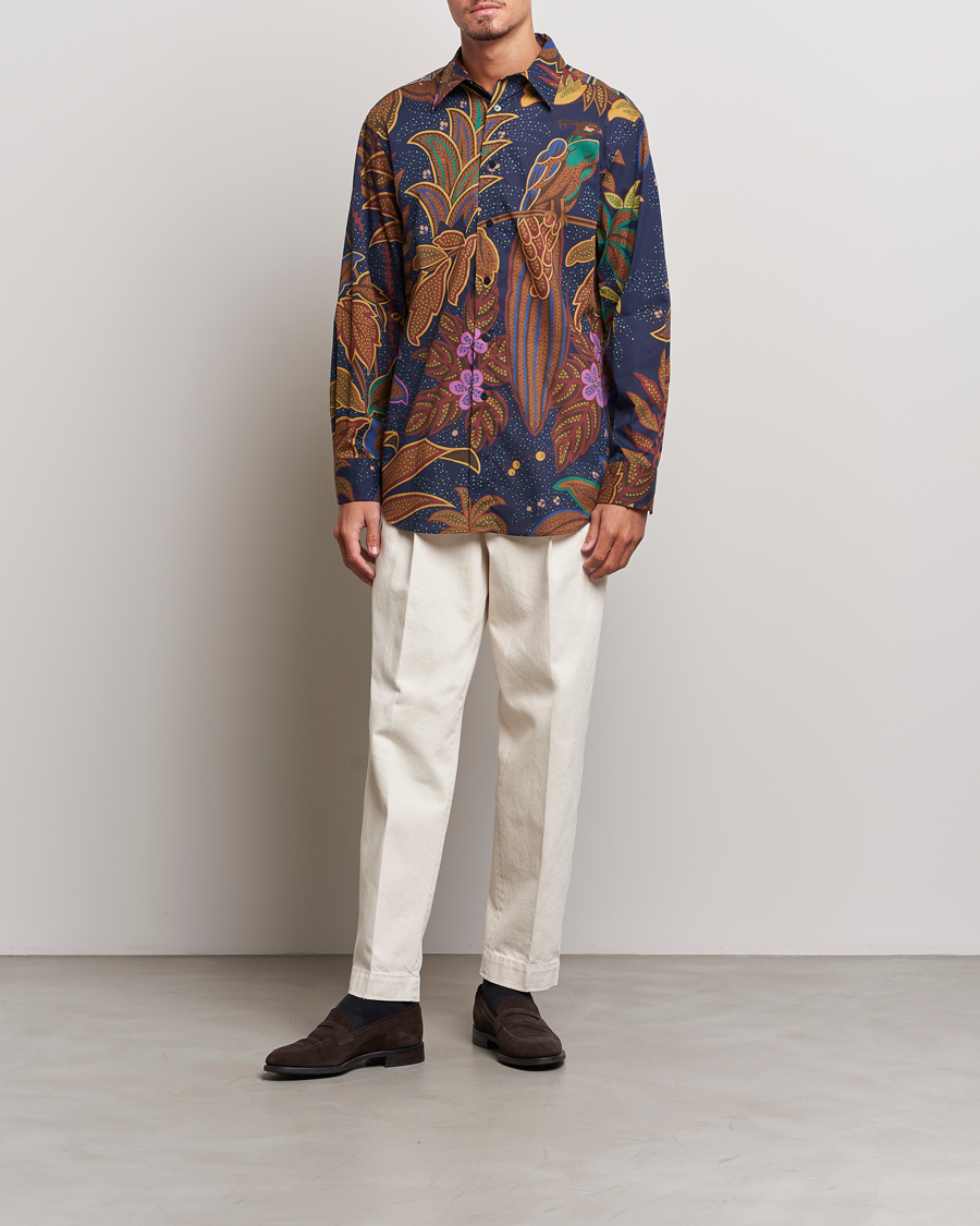 Herr | Skjortor | Etro | Oversize Jungle Printed Shirt Navy