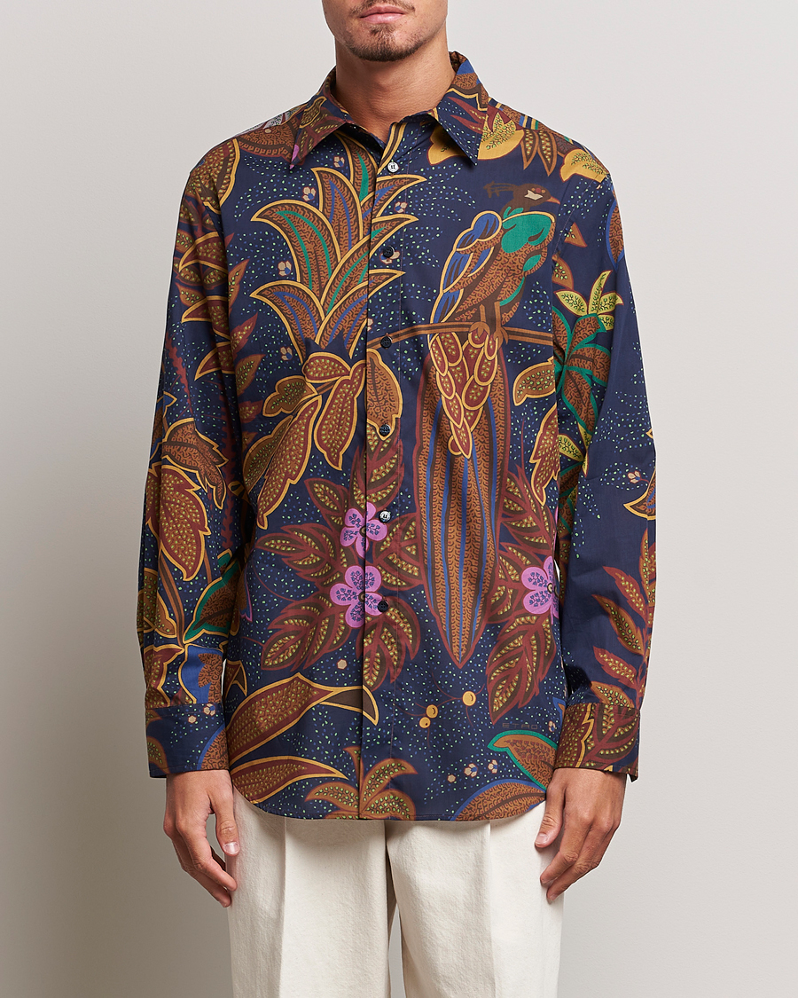 Herr | Skjortor | Etro | Oversize Jungle Printed Shirt Navy