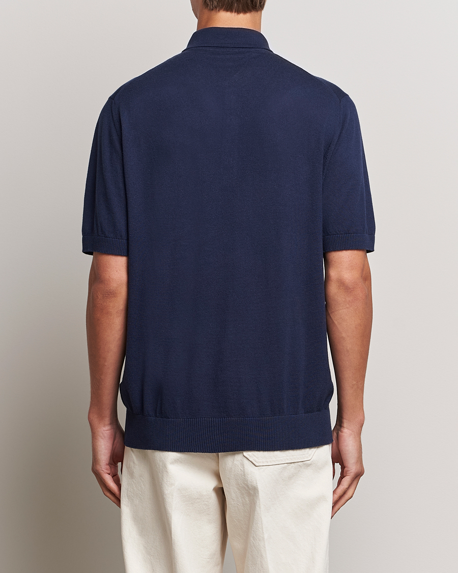 Herr | Pikéer | Etro | Cotton/Cashmere Polo Navy