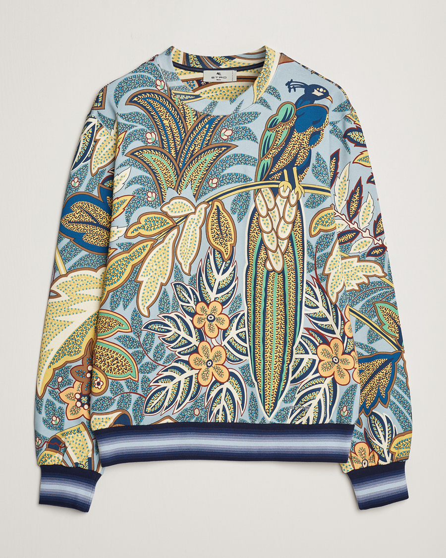 Herr | Tröjor | Etro | Jungle Printed Sweatshirt Azzurro