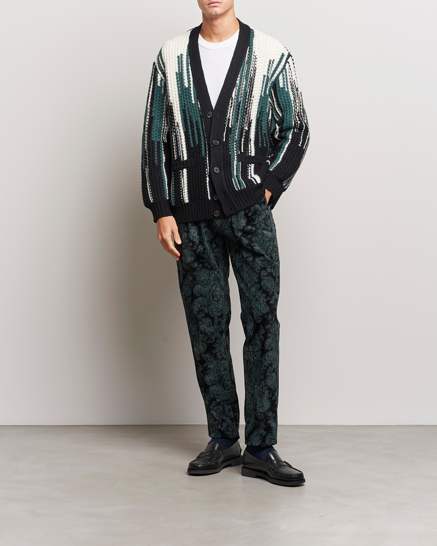 Herr | Byxor | Etro | Tailored Paisley Corduroy Trousers Dark Blue