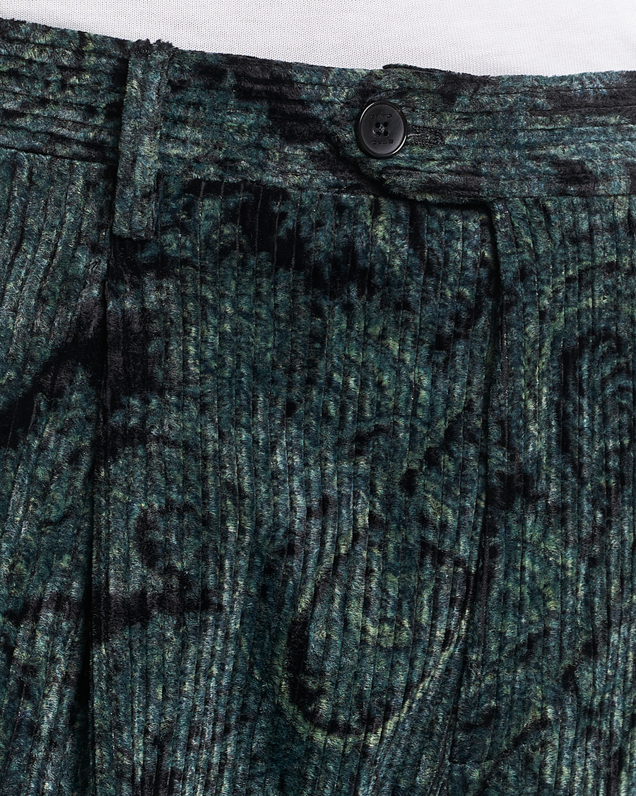 Herr | Byxor | Etro | Tailored Paisley Corduroy Trousers Dark Blue