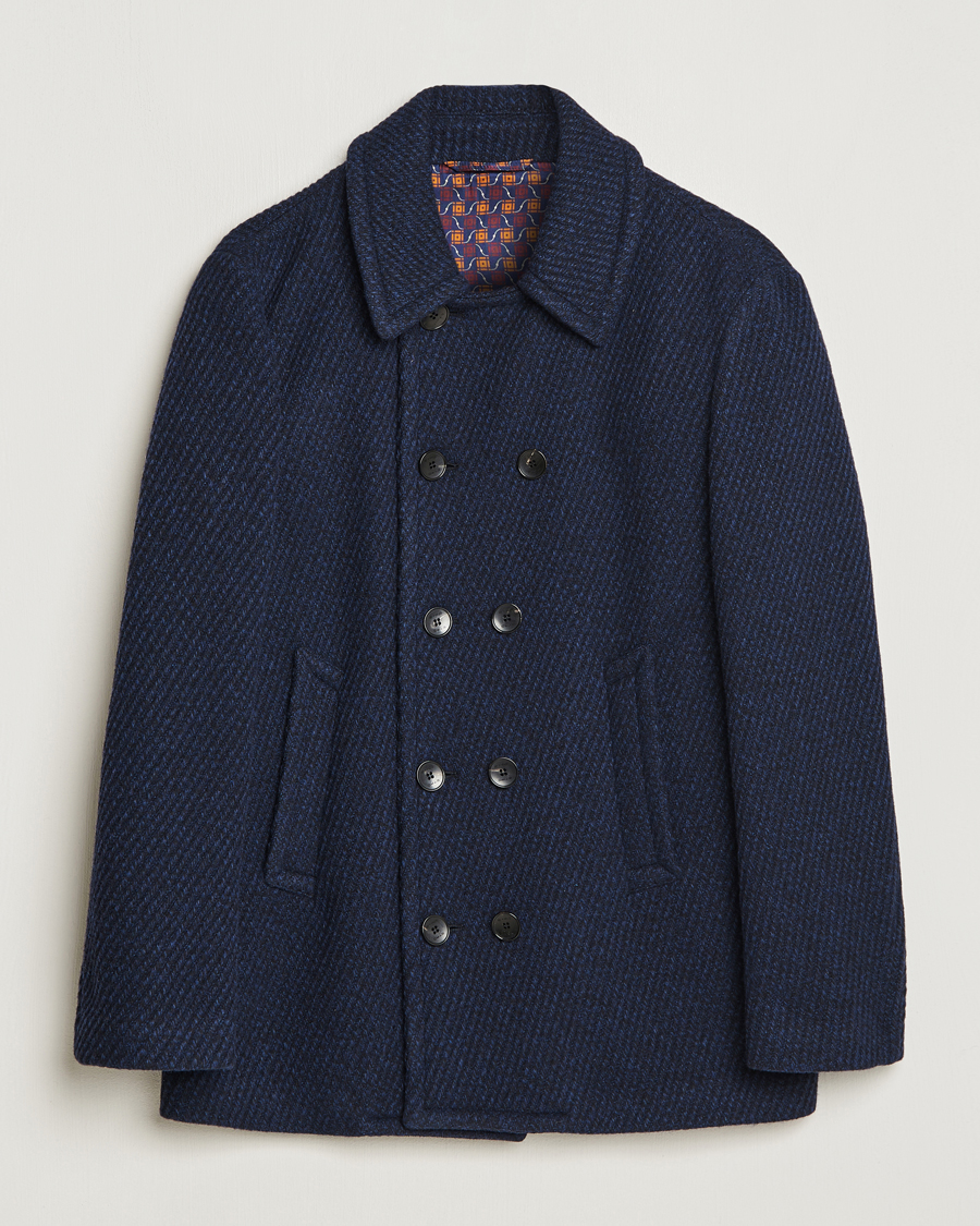 Herr | Jackor | Etro | Wool Peacoat Navy