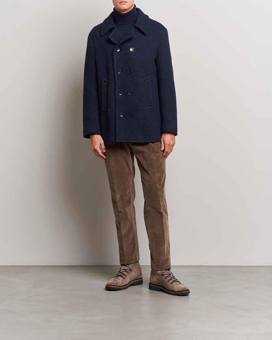 Herr | Jackor | Etro | Wool Peacoat Navy