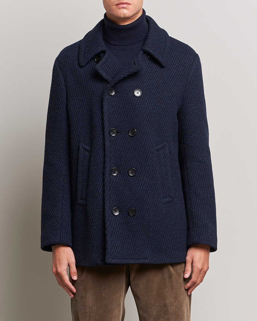 Herr | Jackor | Etro | Wool Peacoat Navy