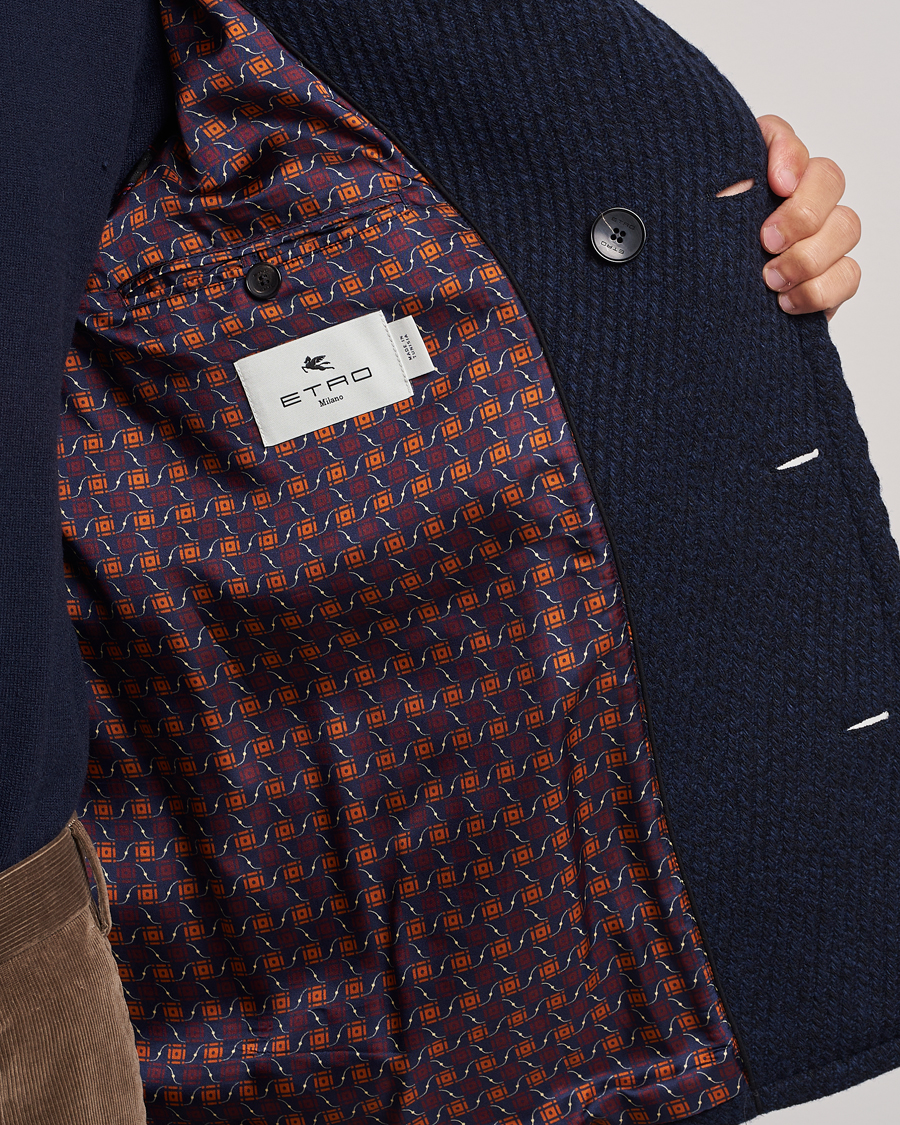 Herr | Jackor | Etro | Wool Peacoat Navy