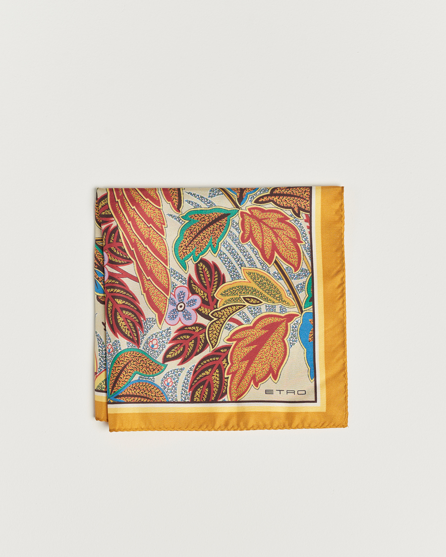 Herr | Etro Bangalore Printed Pocket Square Beige | Etro | Bangalore Printed Pocket Square Beige