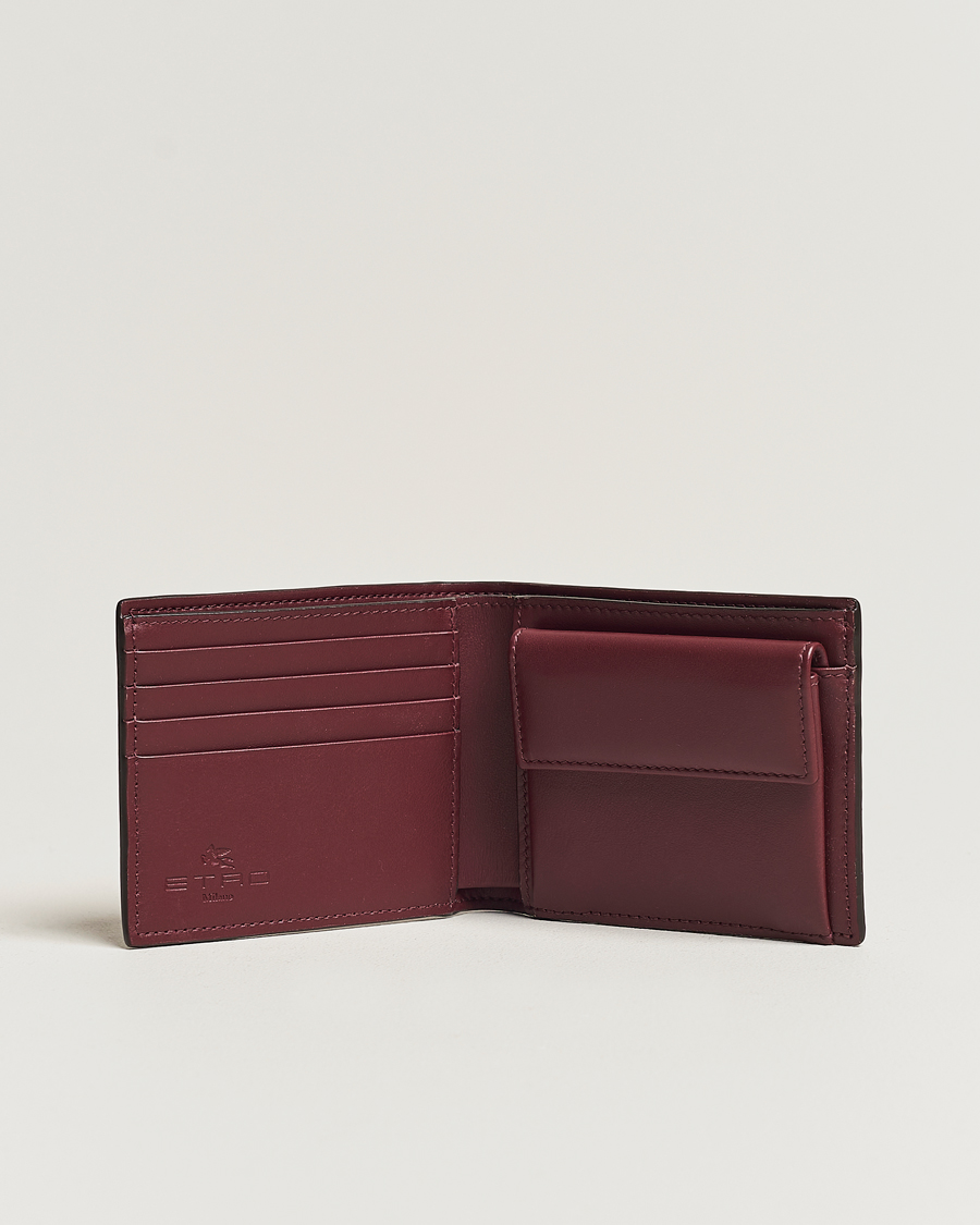 Herr |  | Etro | Paisley Leather Wallet Burgundy