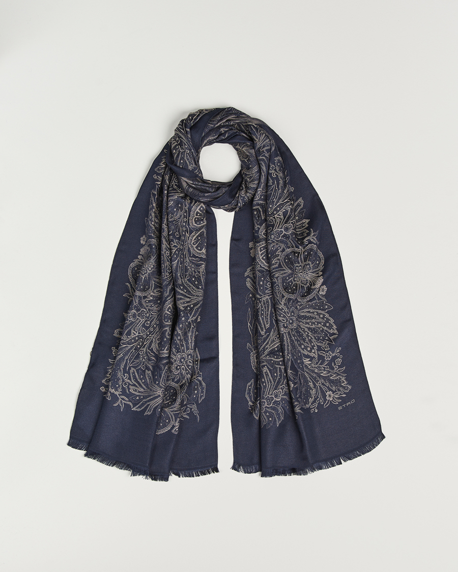 Herr | Etro Silk/Viscose Scarf Navy | Etro | Silk/Viscose Scarf Navy