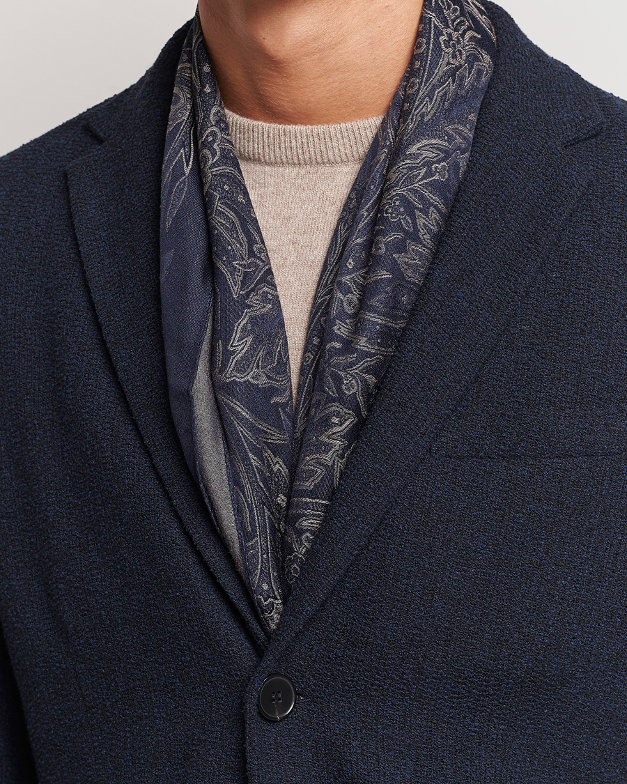 Herr | Etro Silk/Viscose Scarf Navy | Etro | Silk/Viscose Scarf Navy