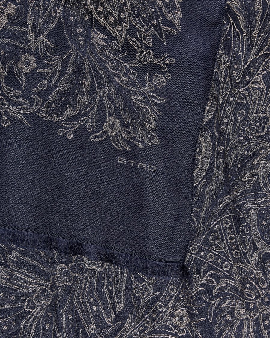 Herr | Etro Silk/Viscose Scarf Navy | Etro | Silk/Viscose Scarf Navy