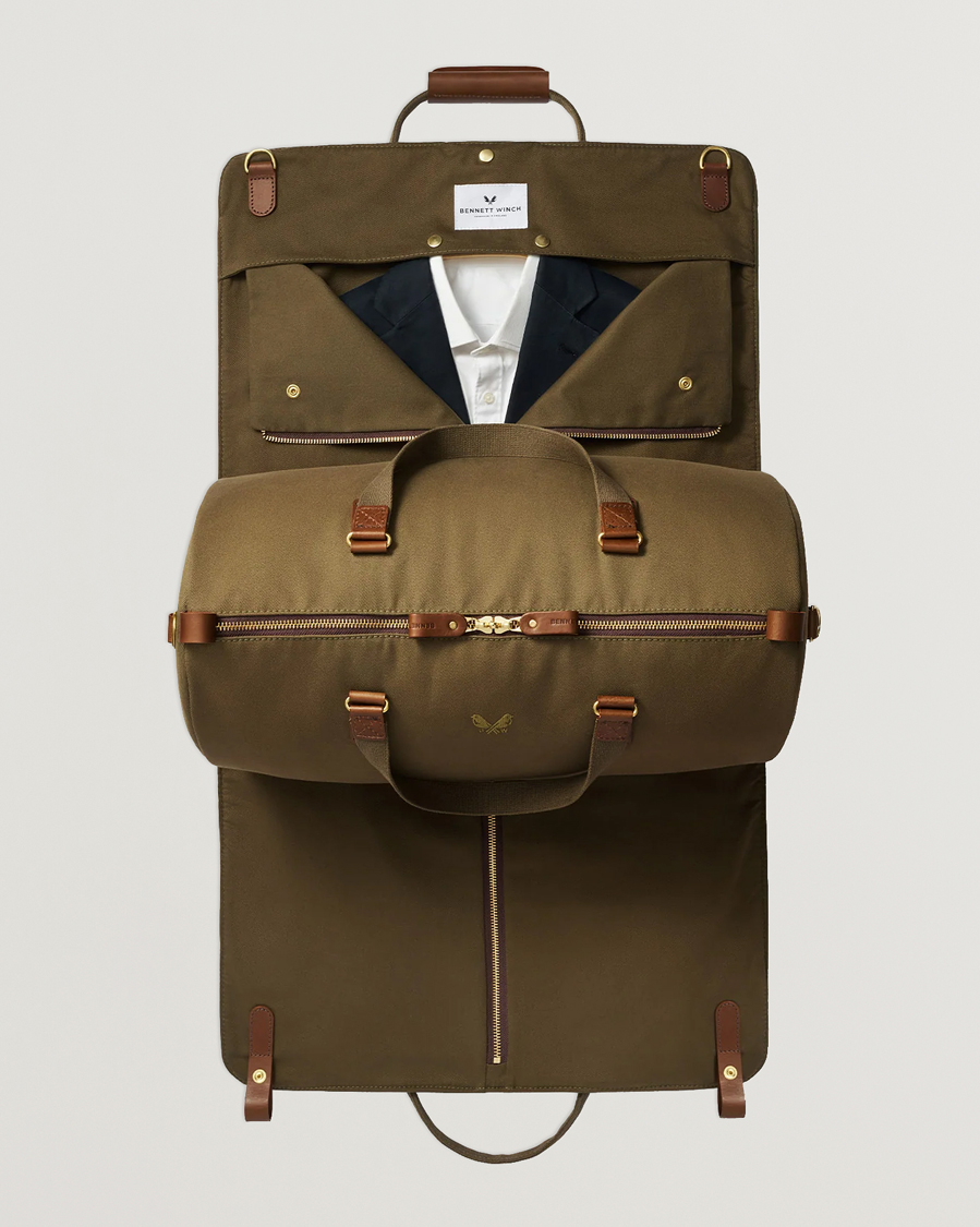 Herr | Bennett Winch Canvas Suit Carrier Holdall Olive | Bennett Winch | Canvas Suit Carrier Holdall Olive