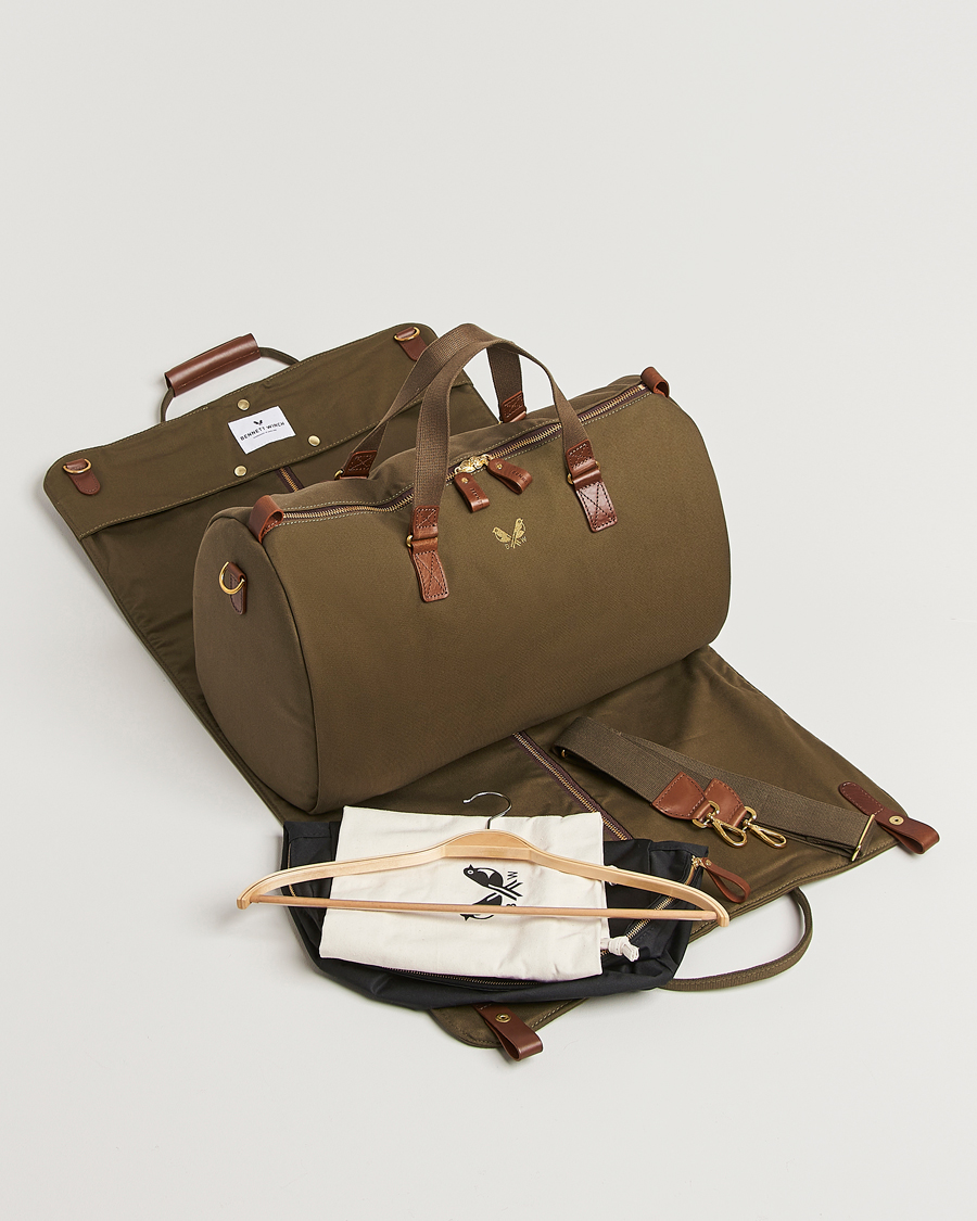 Herr | Bennett Winch Canvas Suit Carrier Holdall Olive | Bennett Winch | Canvas Suit Carrier Holdall Olive