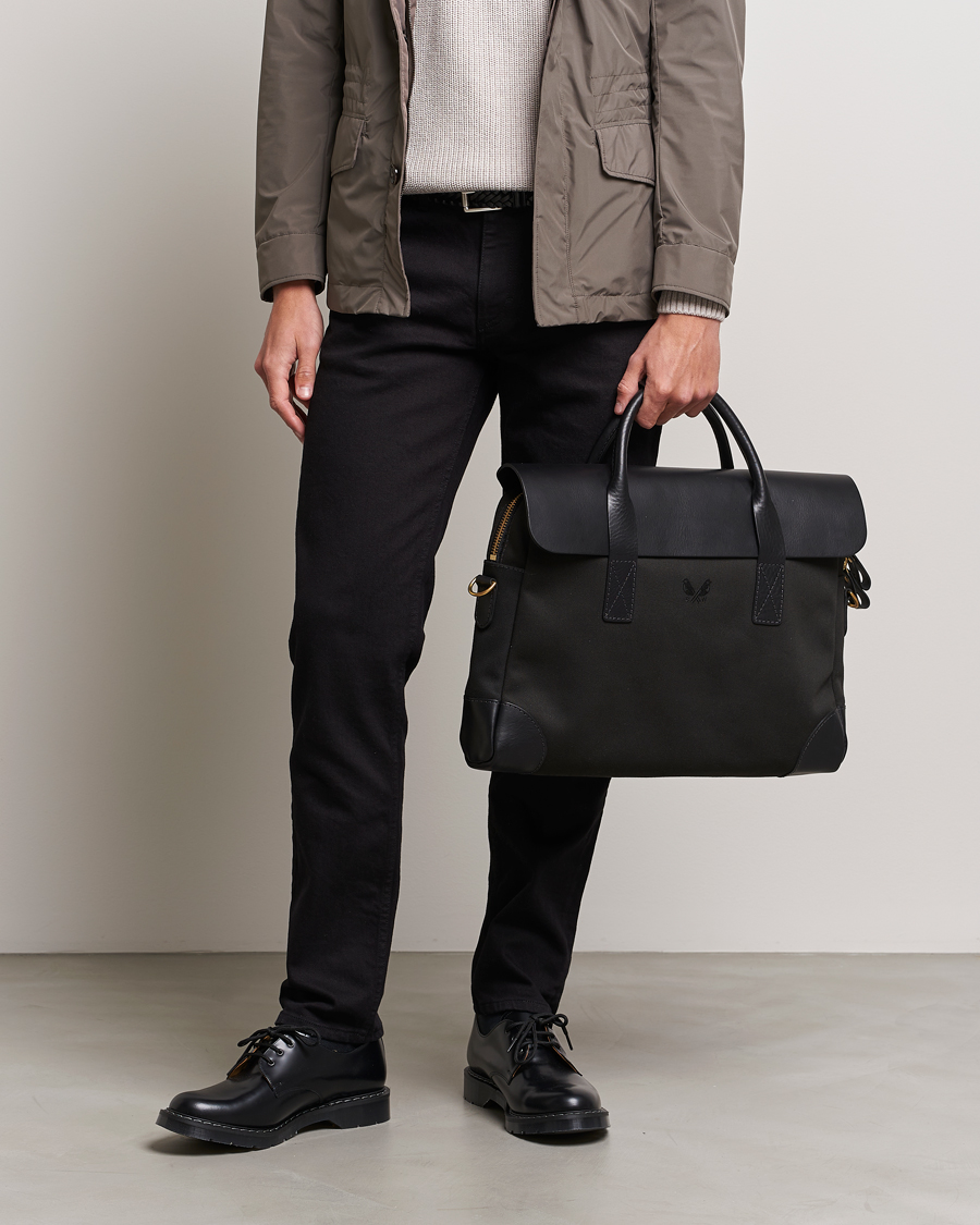 Herr | Accessoarer | Bennett Winch | Canvas Briefcase Black