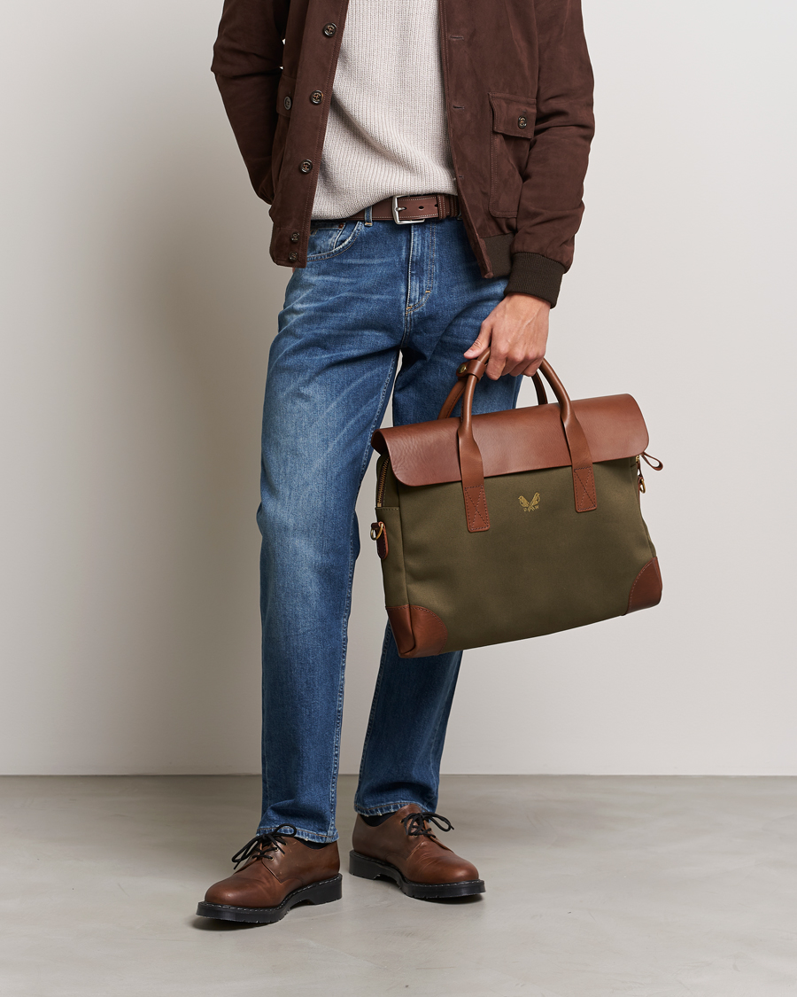 Herr | Väskor | Bennett Winch | Canvas Briefcase Olive