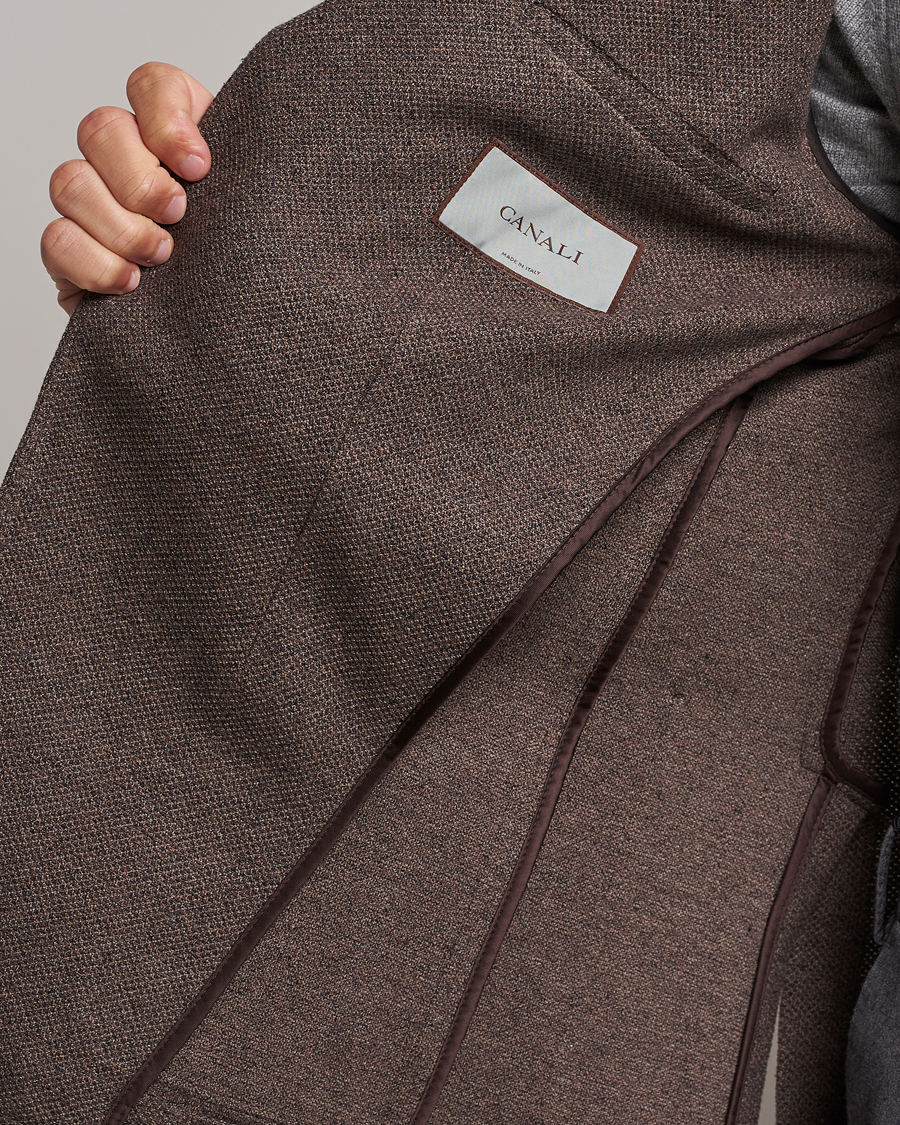Herr | Kavajer | Canali | Structured Wool Jersey Jacket Beige