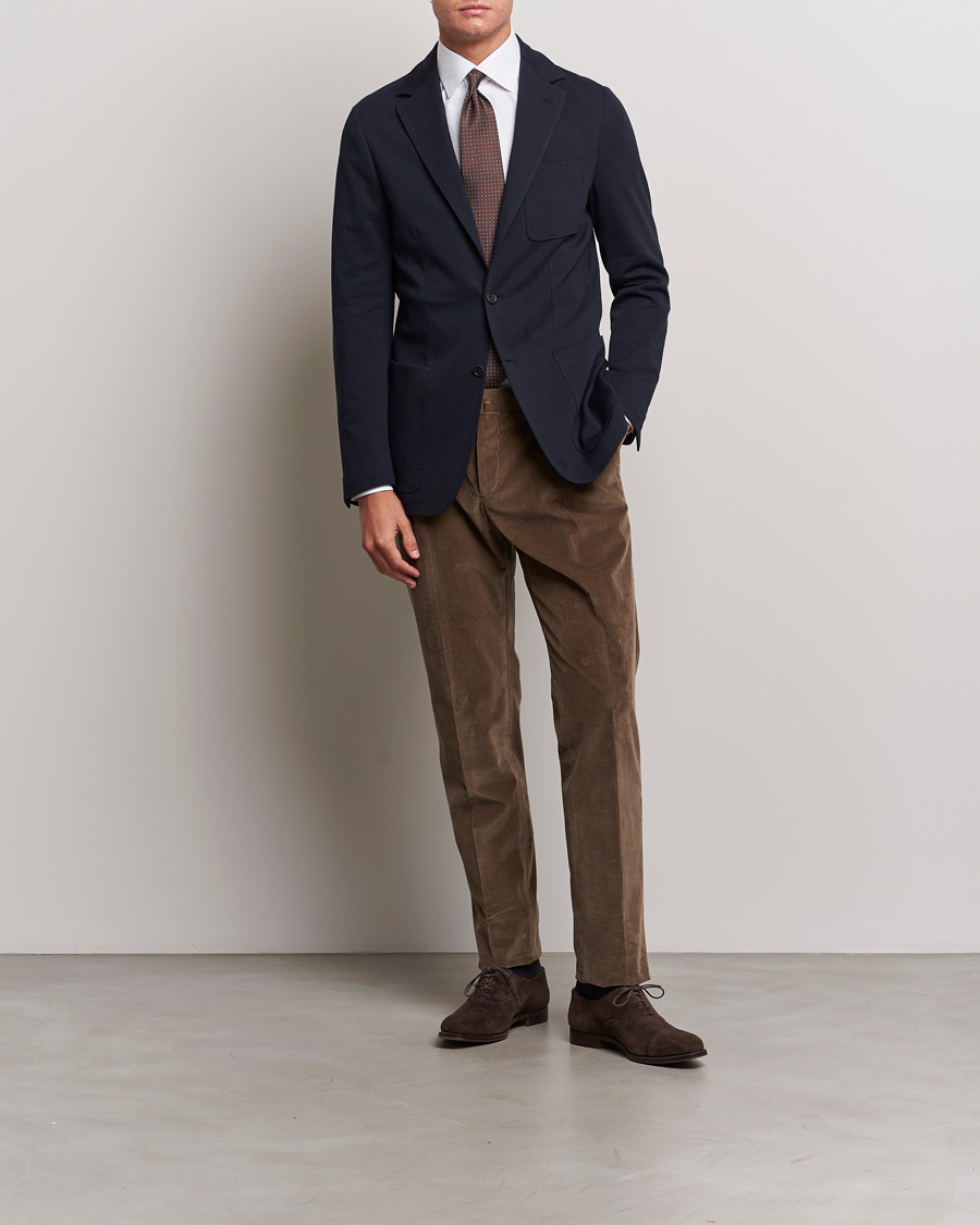 Herr | Kavajer | Canali | Jersey Blazer Navy