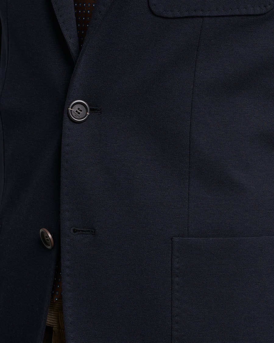 Herr | Kavajer | Canali | Jersey Stretch Jacket Navy