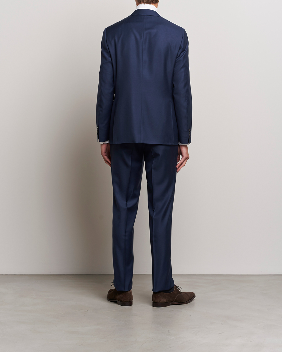 Herr |  | Canali | Super 130s Wool Capri Suit Dark Blue