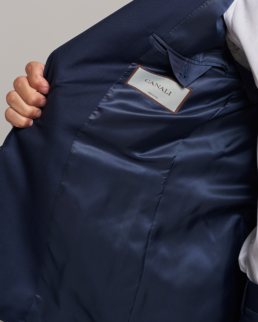 Herr | Kostymer | Canali | Super 130s Wool Capri Suit Dark Blue