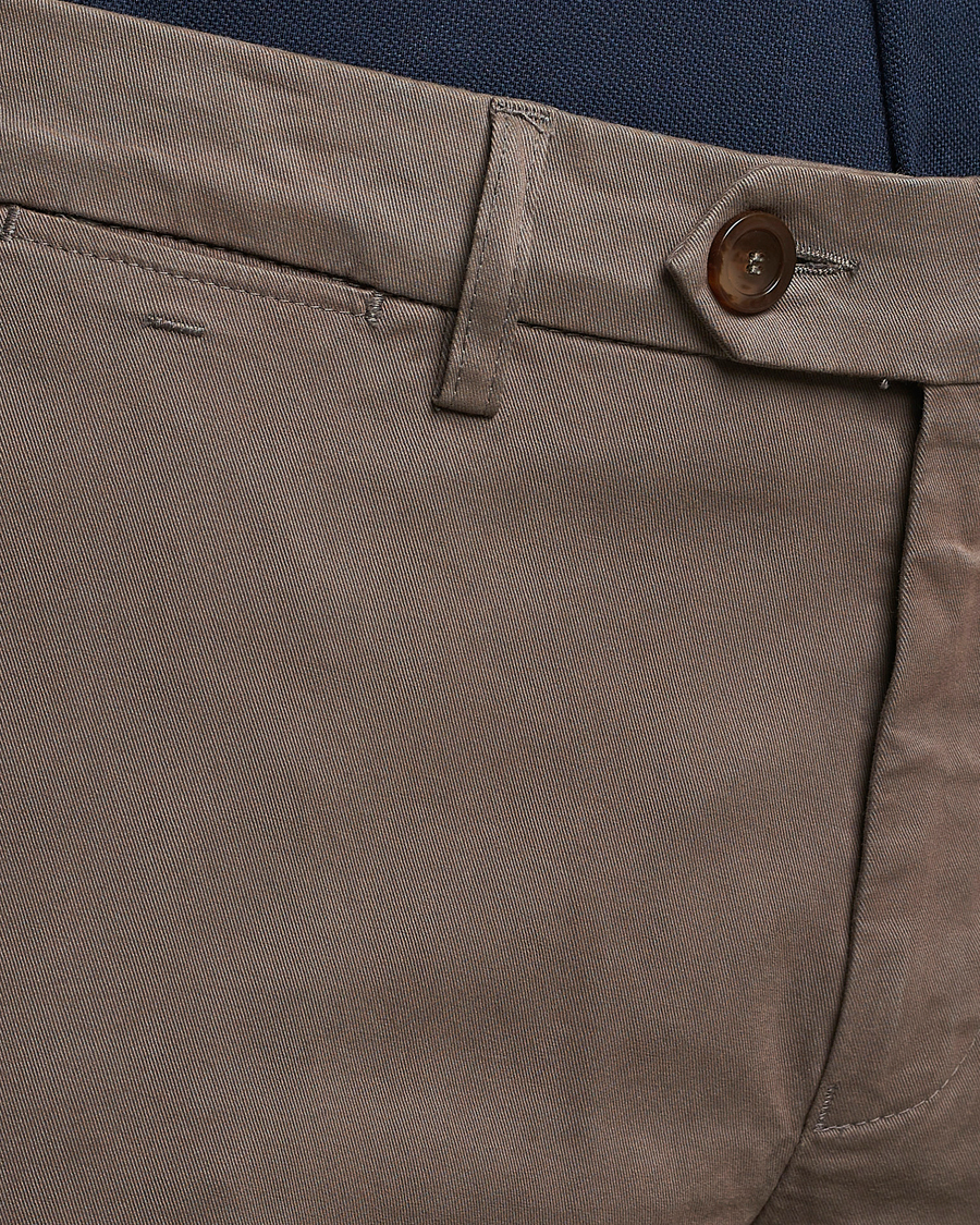 Herr | Byxor | Canali | Slim Fit Stretch Chinos Brown