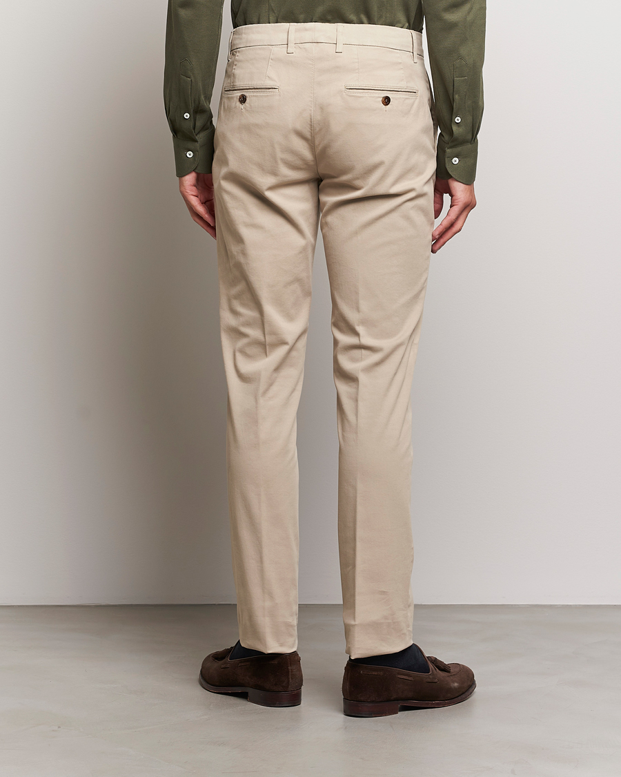Herr | Byxor | Canali | Regular Fit Stretch Chinos Beige