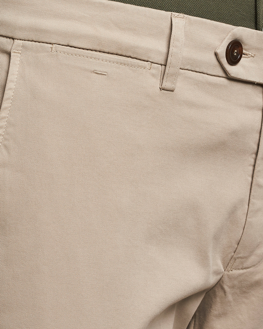 Herr | Byxor | Canali | Regular Fit Stretch Chinos Beige