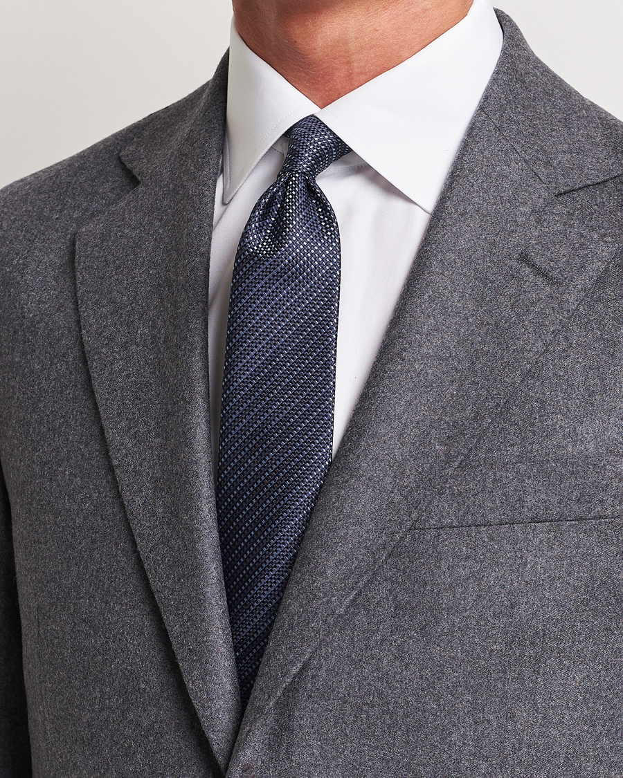 Herr | Canali | Canali | Structured Silk Tie Navy