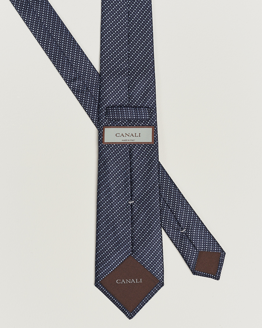 Herr | Canali Structured Silk Tie Navy | Canali | Structured Silk Tie Navy