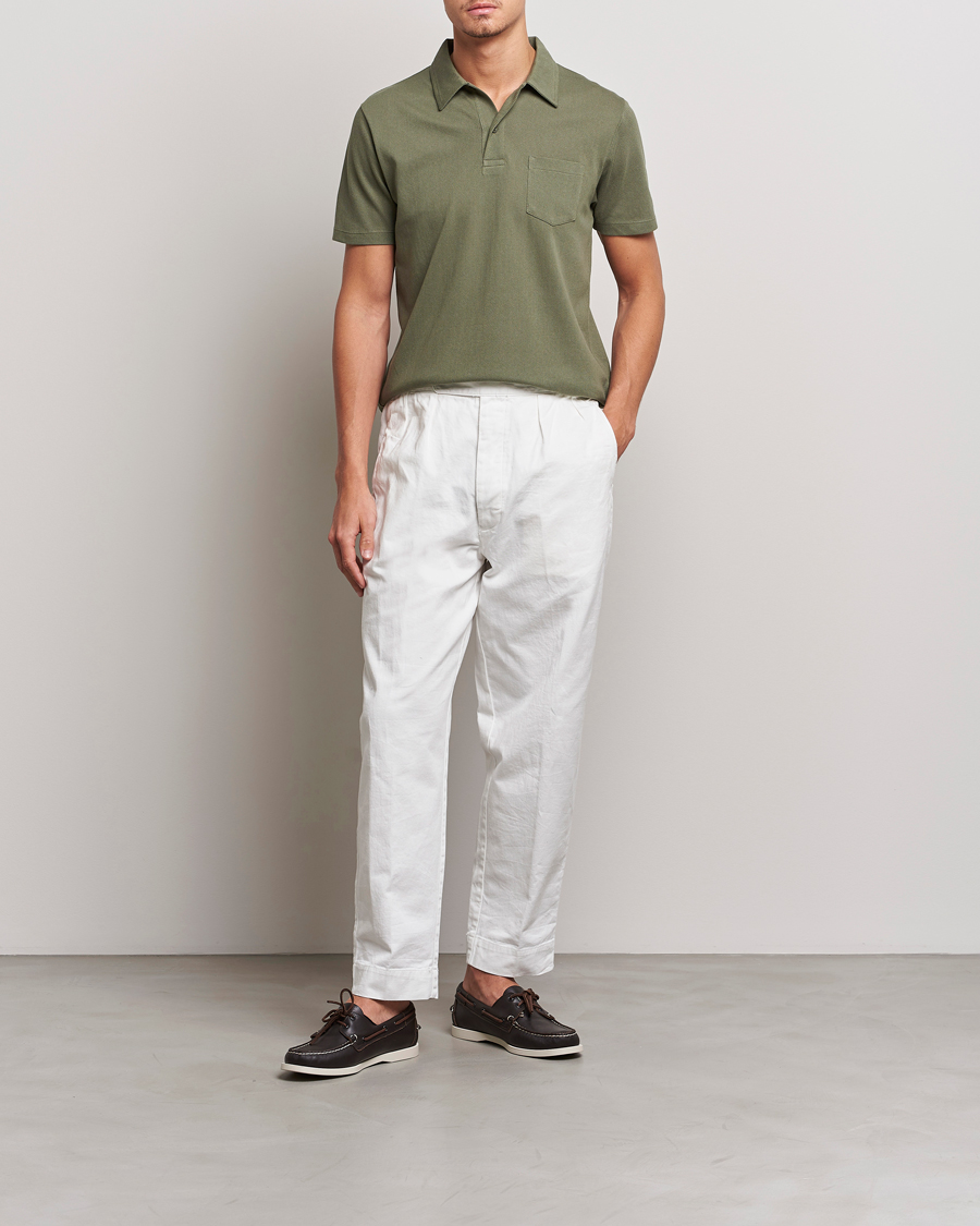 Herr | Pikéer | Sunspel | Riviera Polo Shirt Hunter Green
