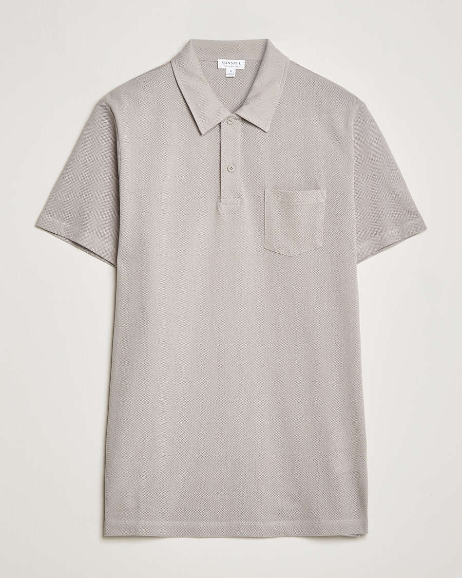Herr | Pikéer | Sunspel | Riviera Polo Shirt Mid Grey