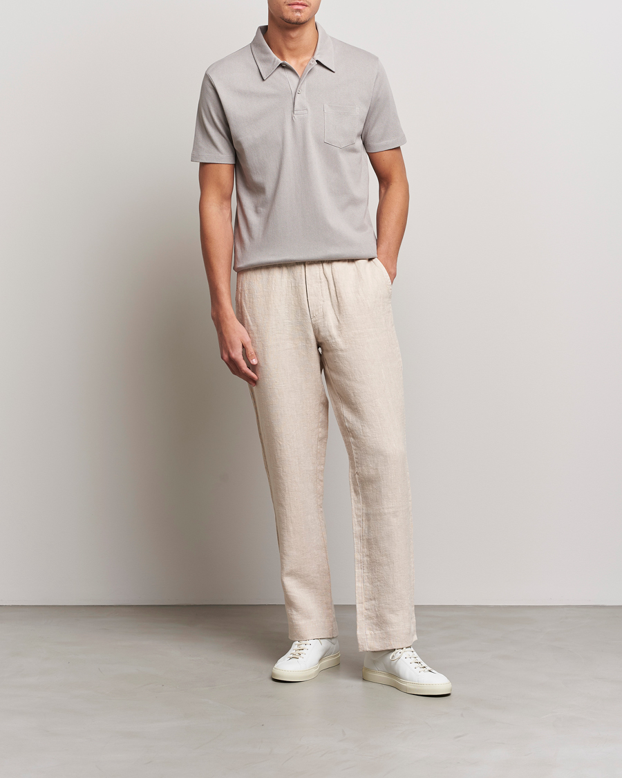 Herr | Pikéer | Sunspel | Riviera Polo Shirt Mid Grey