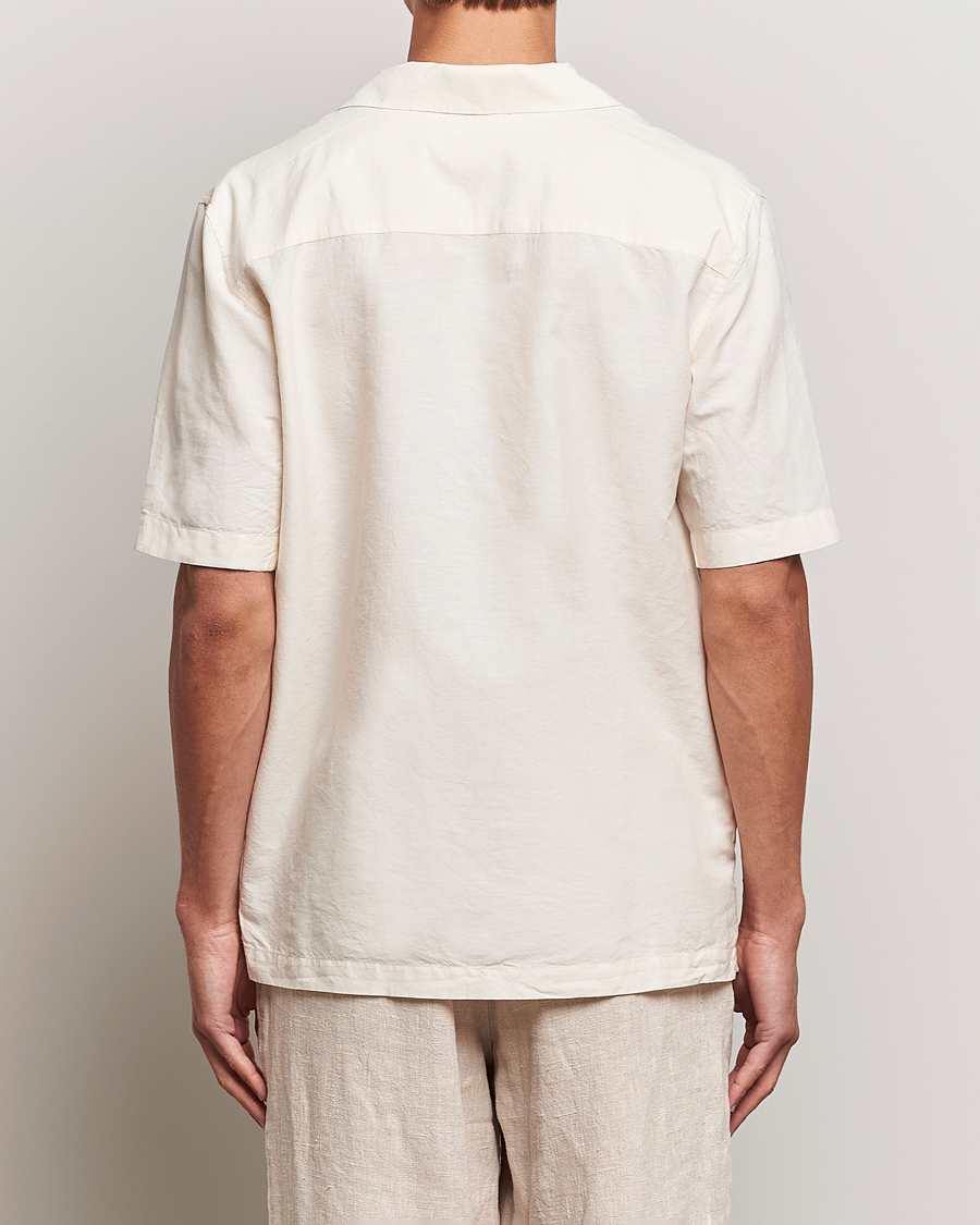 Herr | Skjortor | Sunspel | Lightweight Cotton/Linen Resort Shirt Ecru