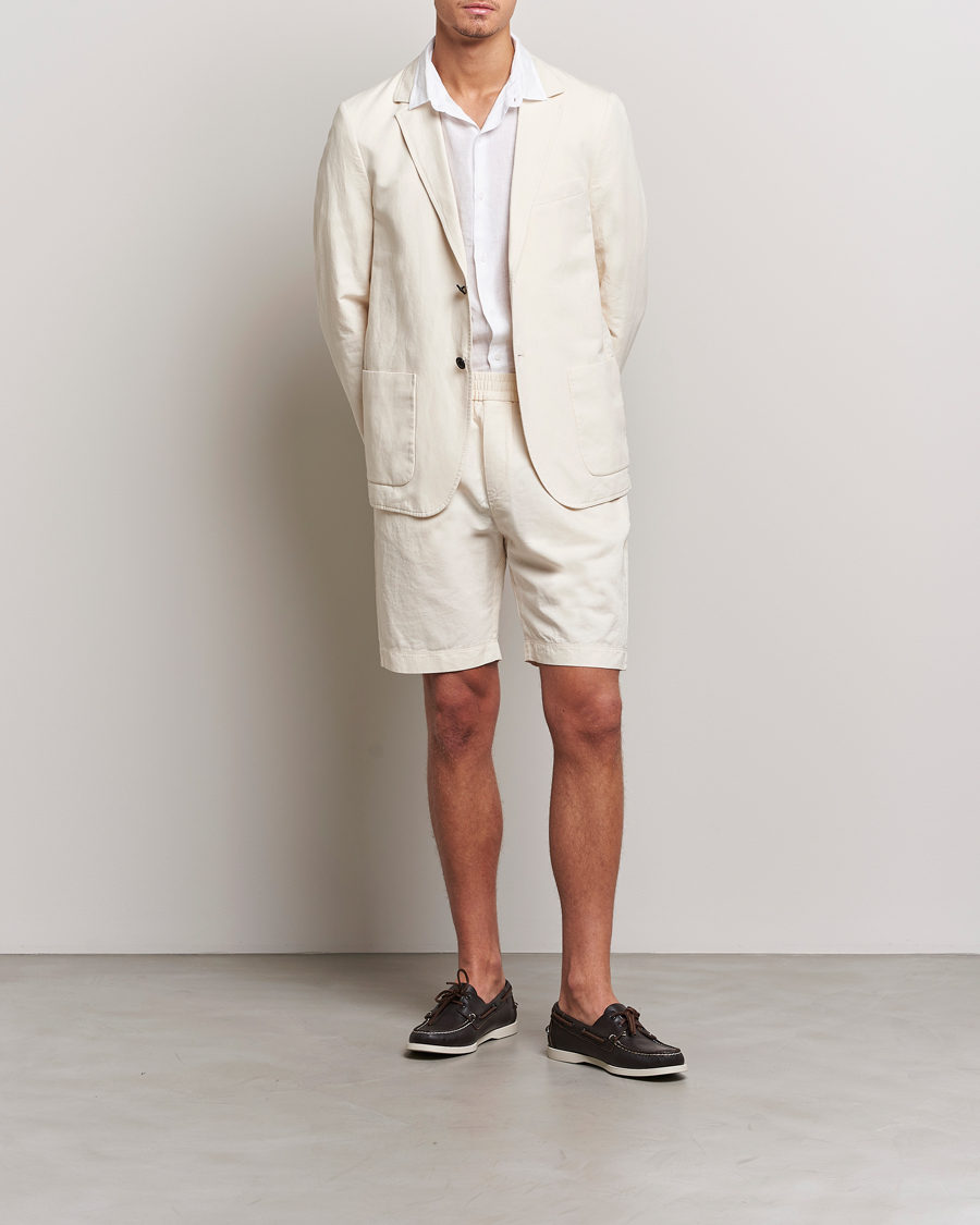 Herr | Kavajer | Sunspel | Unconstructed Cotton/Linen Blazer Undyed